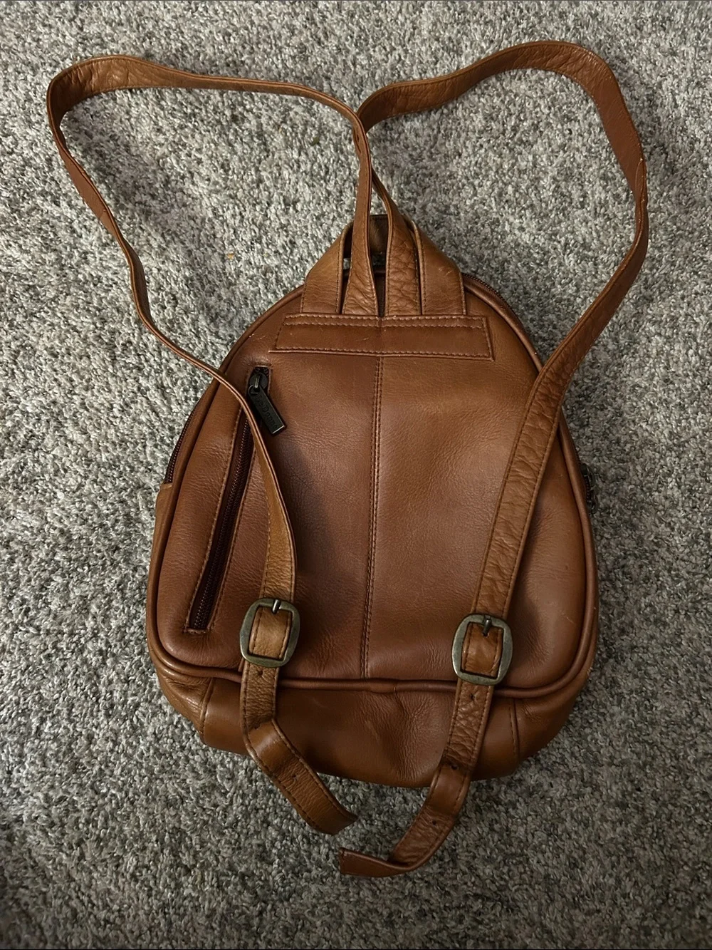 Ledonne Leather Brown Backpack - Classic Minimalist Design